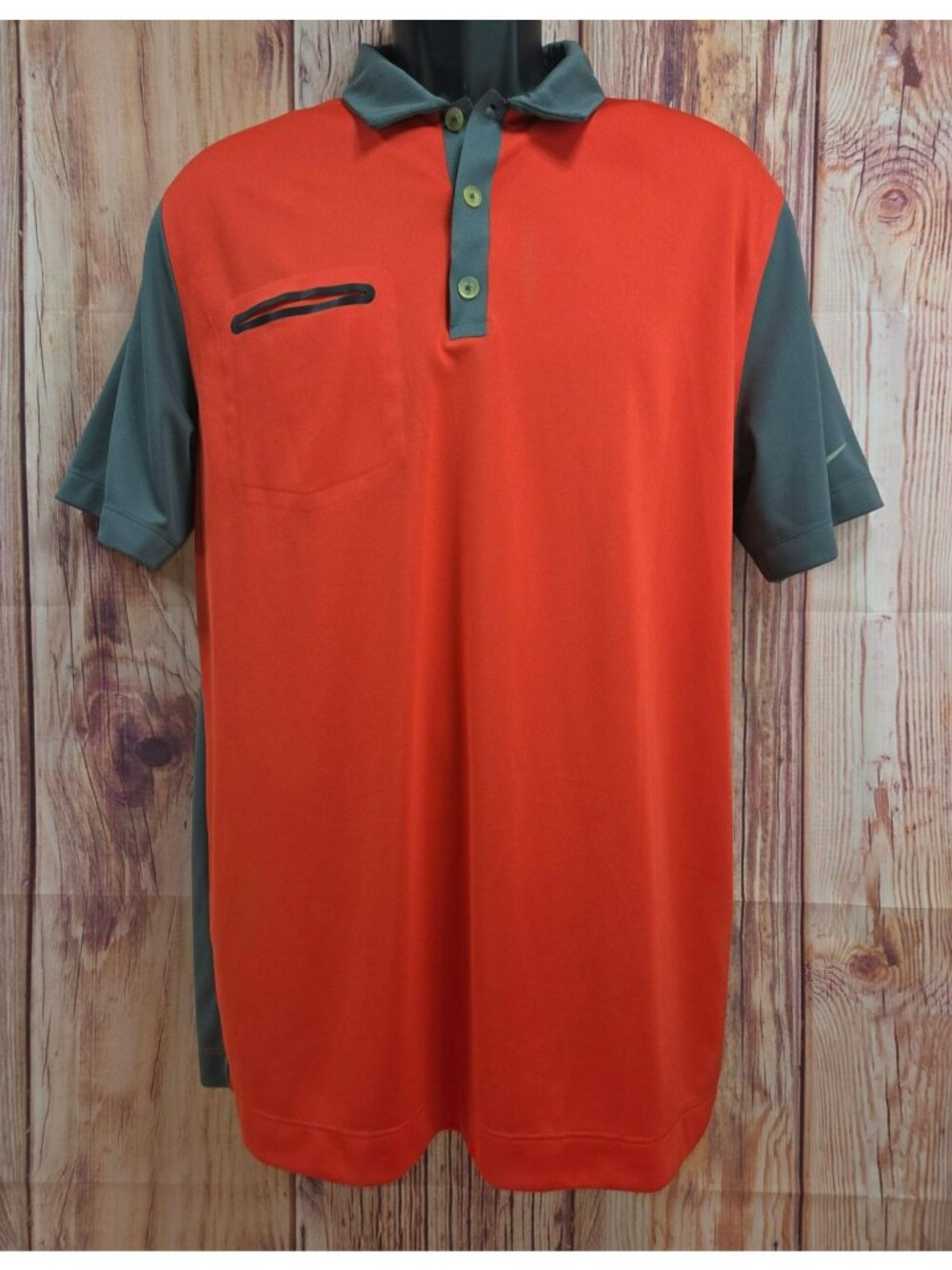 Nike Golf Tour Performance Dri-Fit Polo Medium Red & Gray